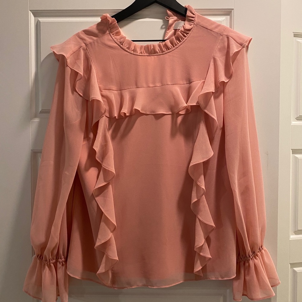 Rachel Parcell Pink ruffle top